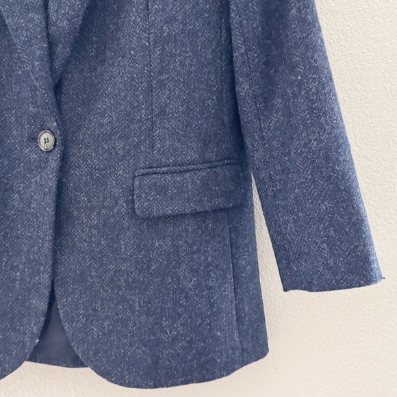 J. Crew Alfie Blazer Navy English Wool Herringbone Classic Preppy Academia 2 - Picture 9 of 16